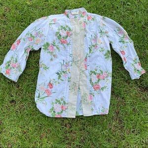 Victoria’s Secret Vintage Gold Tag Floral PJ Top